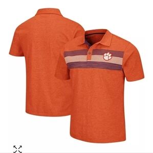 Colosseum Orange Polo with Purple and White Stripes